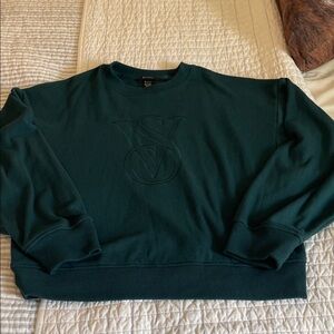Victoria's Secret Crewneck Sweater in Deep Green